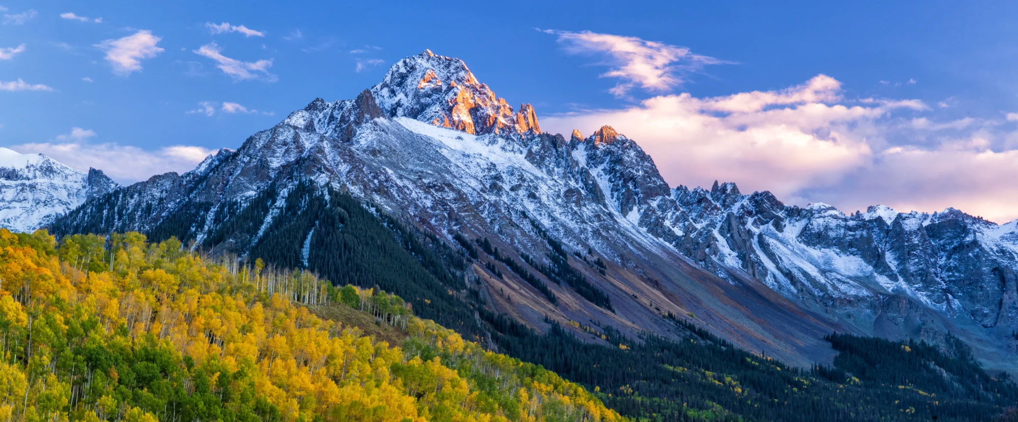 Rocky Mountains at sunset