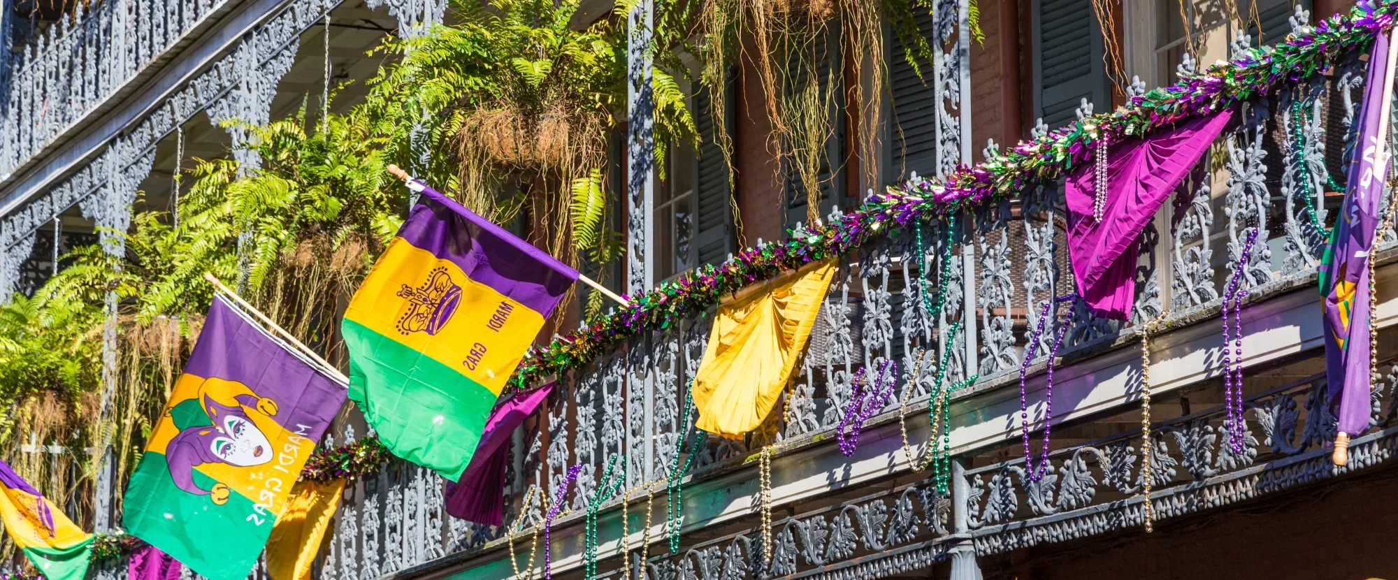 French Quarter balconies in New Orleans, Louisiana
