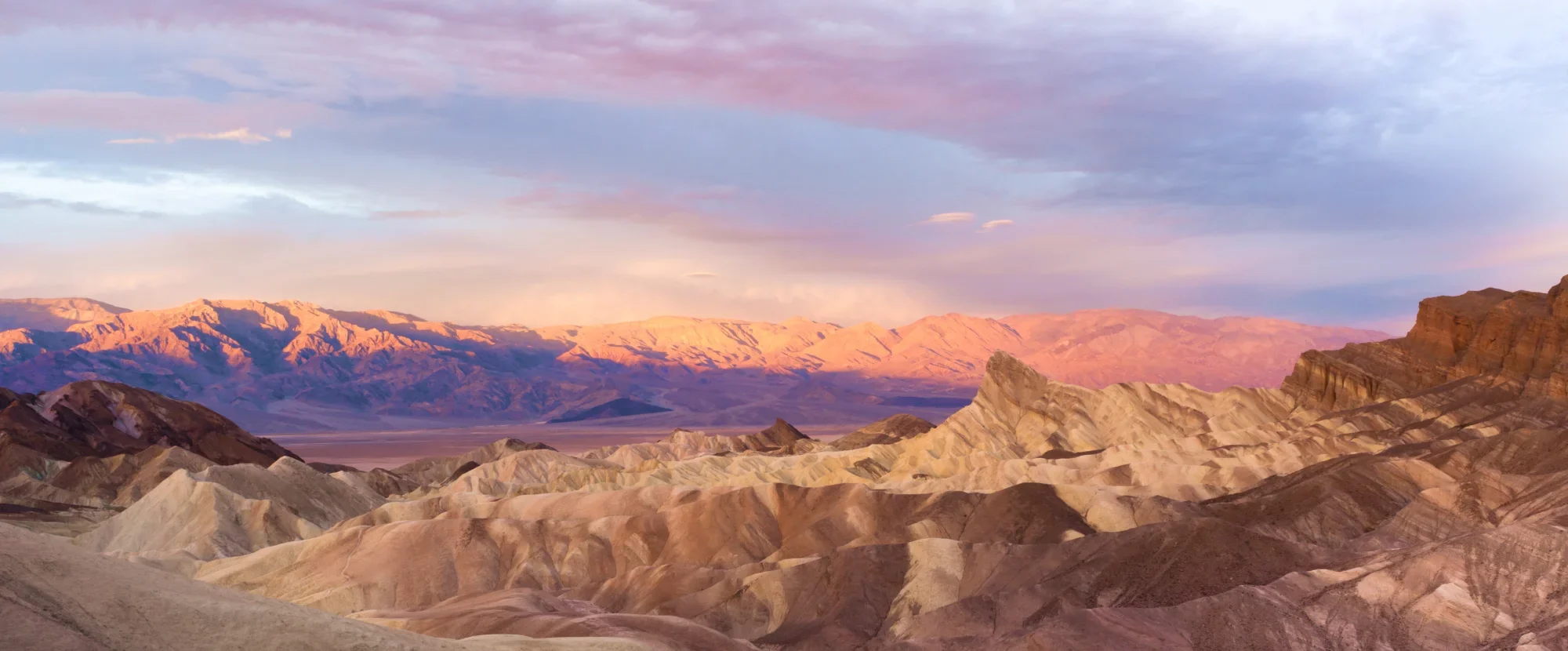 Death Valley landscape at sunset, California