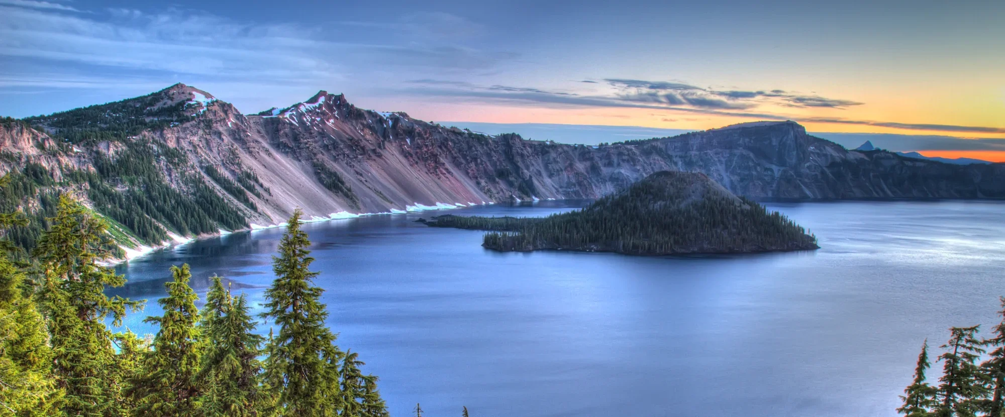 Crater Lake at sunrise, Oregon
