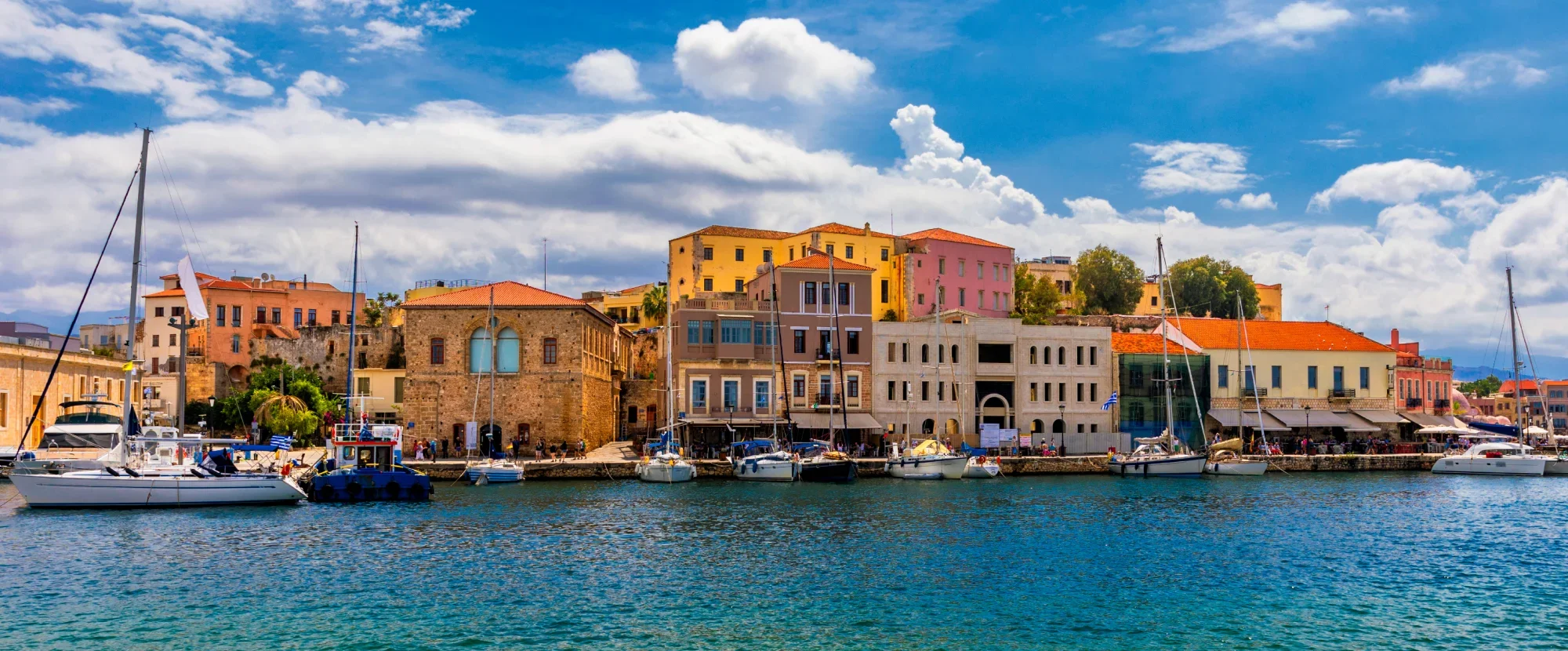 Chania harbour, Crete, Greece