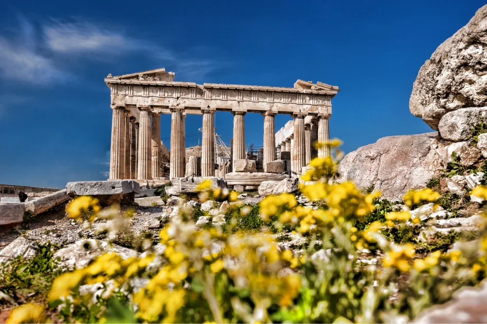 Parthenon at spring, Athens, Greece