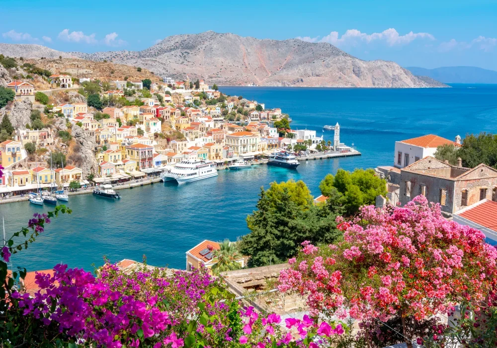 Symi in spring, Greece