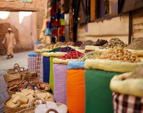 Marrakech medina, spice market Morocco